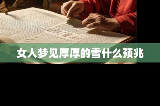 女人梦见厚厚的雪什么预兆