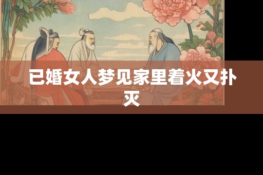 已婚女人梦见家里着火又扑灭