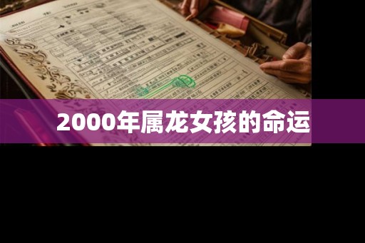 2000年属龙女孩的命运 2000年属龙女孩的命运