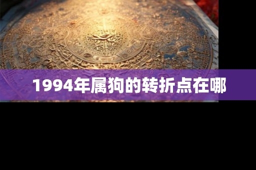 1994年属狗的转折点在哪