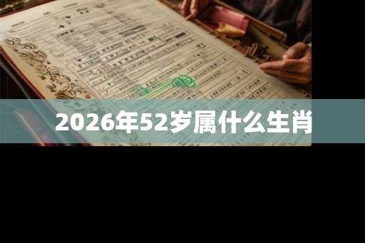 2026年52岁属什么生肖