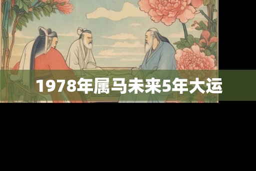 1978年属马未来5年大运