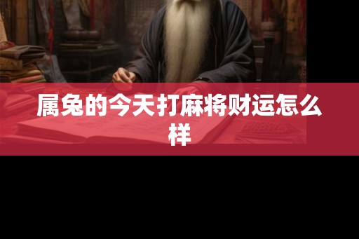 属兔的今天打麻将财运怎么样