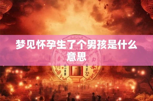 梦见怀孕生了个男孩是什么意思