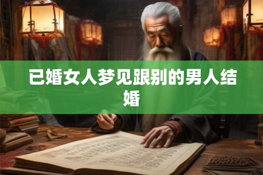 已婚女人梦见跟别的男人结婚
