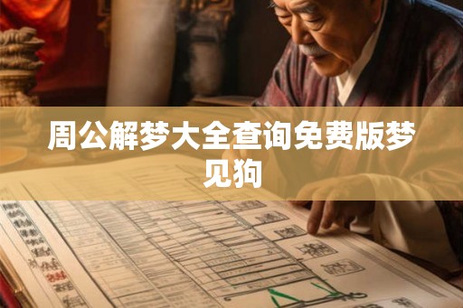 周公解梦大全查询免费版梦见狗