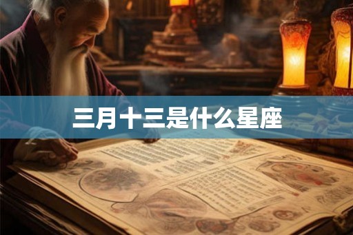 三月十三是什么星座
