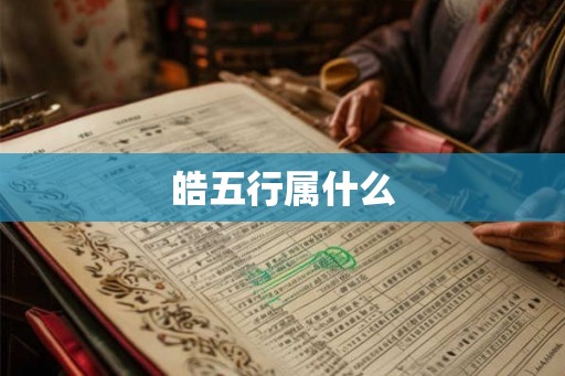 皓五行属什么 皓五行属什么