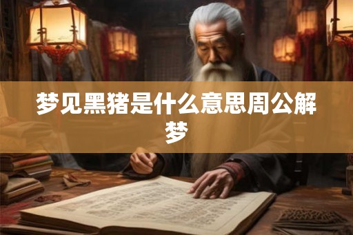 梦见黑猪是什么意思周公解梦
