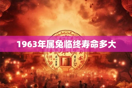 1963年属兔临终寿命多大