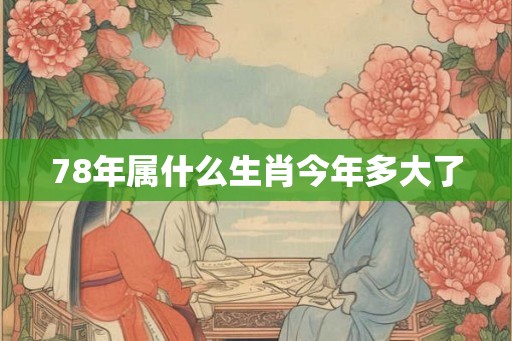 78年属什么生肖今年多大了 78年属什么生肖今年多大了