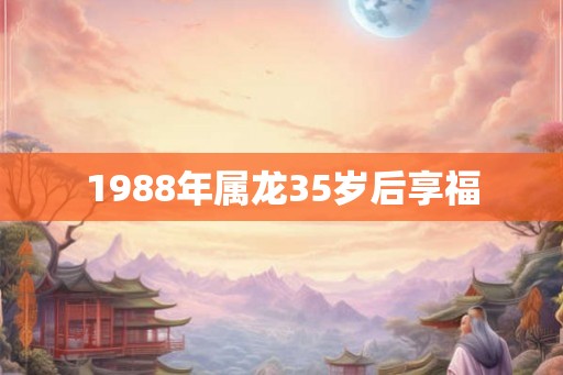1988年属龙35岁后享福