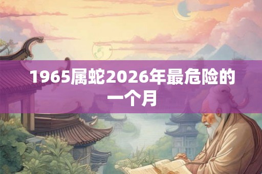 1965属蛇2026年最危险的一个月