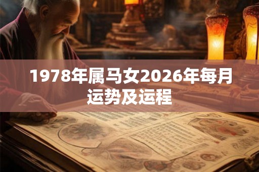 1978年属马女2026年每月运势及运程