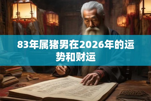 83年属猪男在2026年的运势和财运