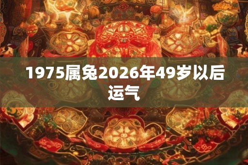 1975属兔2026年49岁以后运气