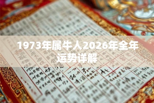 1973年属牛人2026年全年运势详解