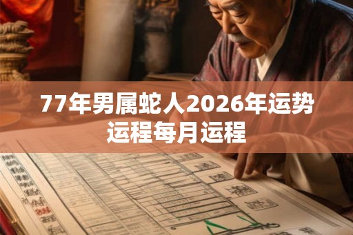 77年男属蛇人2026年运势运程每月运程