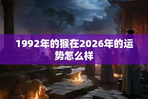 1992年的猴在2026年的运势怎么样
