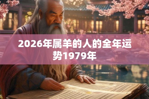 2026年属羊的人的全年运势1979年