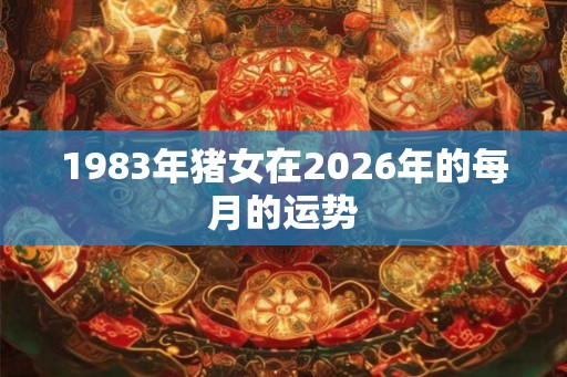1983年猪女在2026年的每月的运势