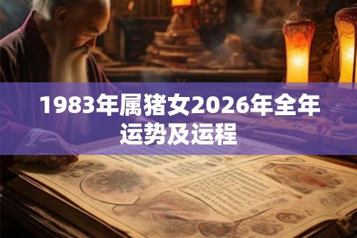 1983年属猪女2026年全年运势及运程