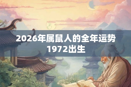 2026年属鼠人的全年运势1972出生