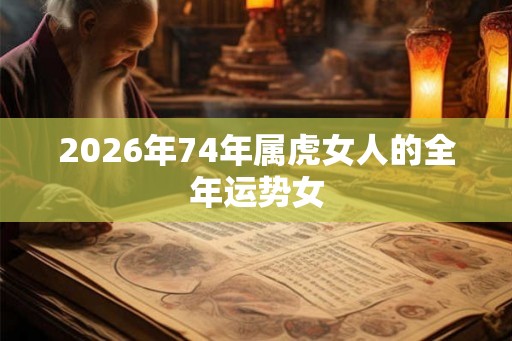 2026年74年属虎女人的全年运势女