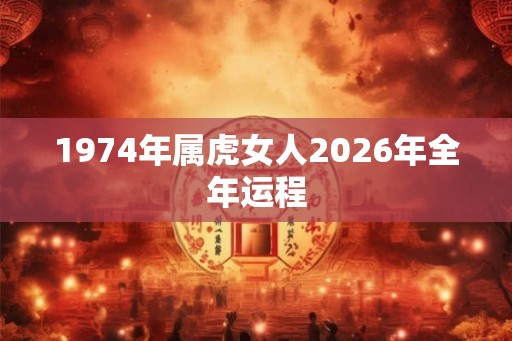 1974年属虎女人2026年全年运程