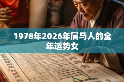 1978年2026年属马人的全年运势女