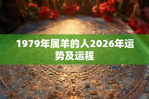 1979年属羊的人2026年运势及运程