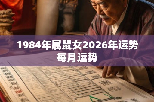 1984年属鼠女2026年运势每月运势