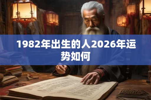 1982年出生的人2026年运势如何