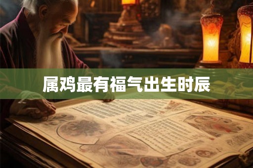 属鸡最有福气出生时辰