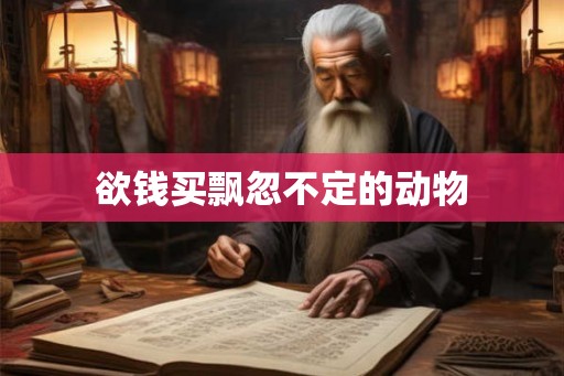 欲钱买飘忽不定的动物
