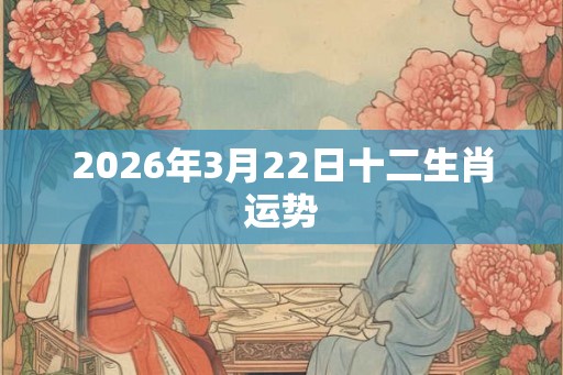 2026年3月22日十二生肖运势