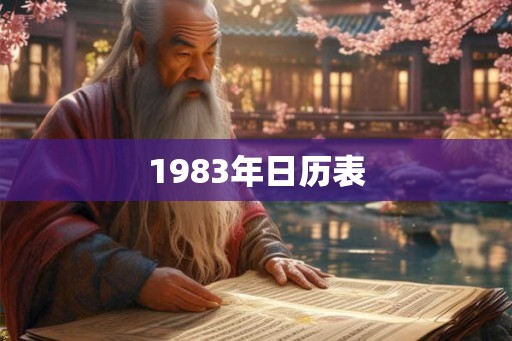 1983年日历表