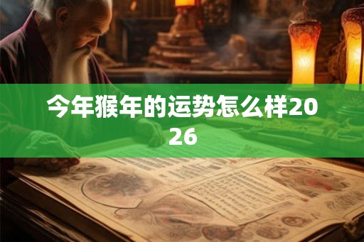 今年猴年的运势怎么样2026