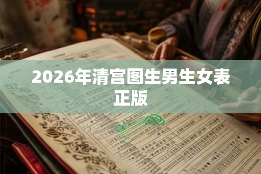 2026年清宫图生男生女表正版