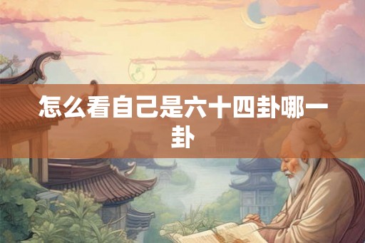 怎么看自己是六十四卦哪一卦