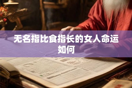 无名指比食指长的女人命运如何