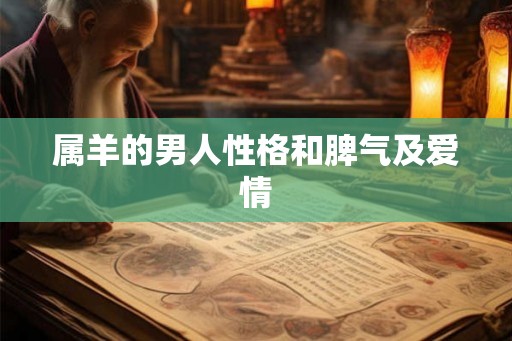 属羊的男人性格和脾气及爱情