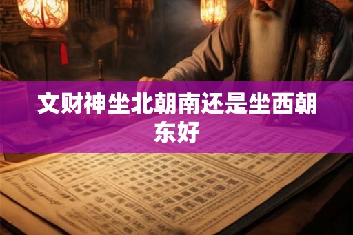 文财神坐北朝南还是坐西朝东好