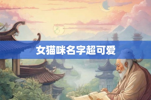 女猫咪名字超可爱