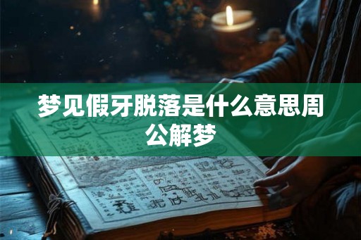 梦见假牙脱落是什么意思周公解梦