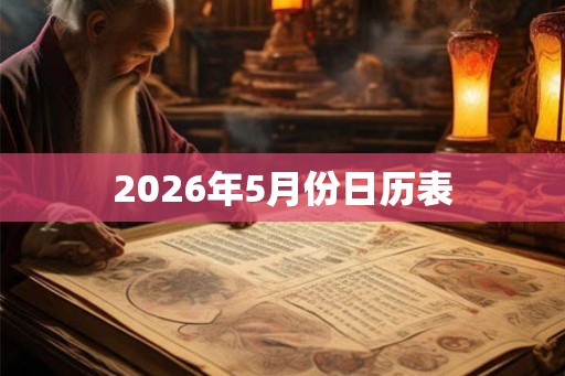 2026年5月份日历表