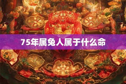 75年属兔人属于什么命