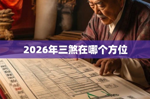 2026年三煞在哪个方位