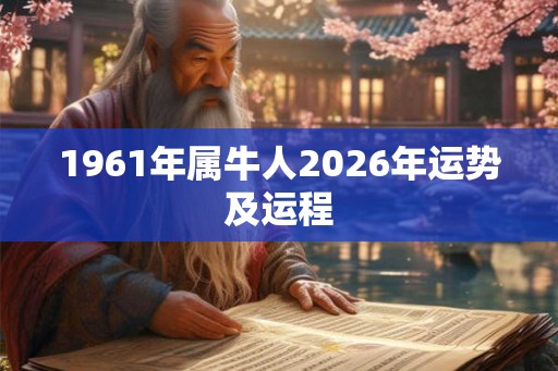 1961年属牛人2026年运势及运程