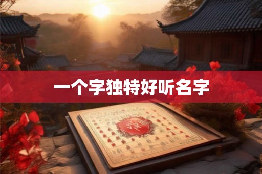 一个字独特好听名字